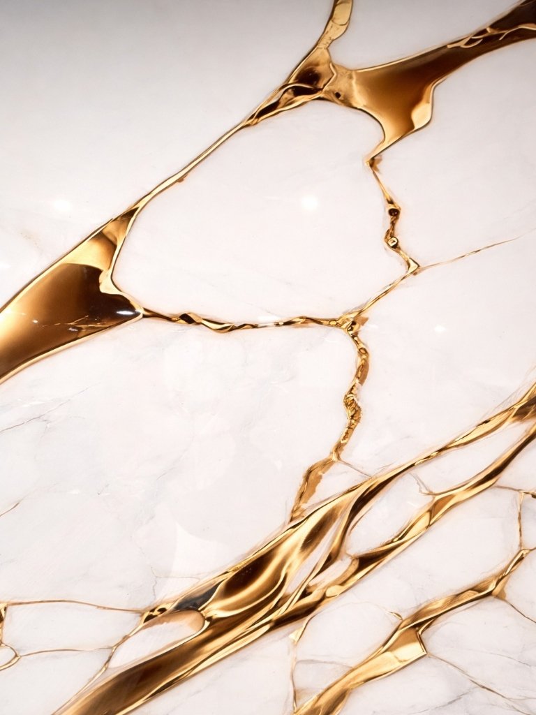 Diseño de PVC simil mármol Gold