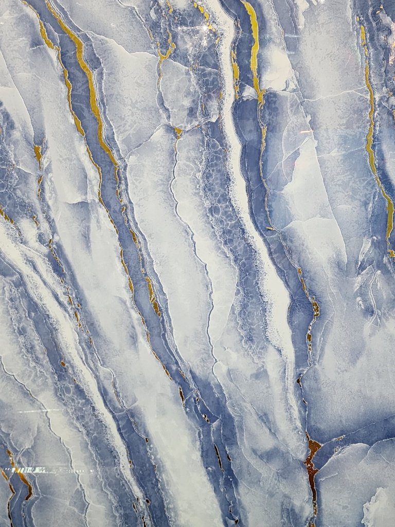Diseño de PVC simil mármol Silver Blue
